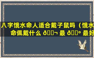 八字饿水命人适合戴子鼠吗（饿水命佩戴什么 🐬 最 🐺 最好 李居明）